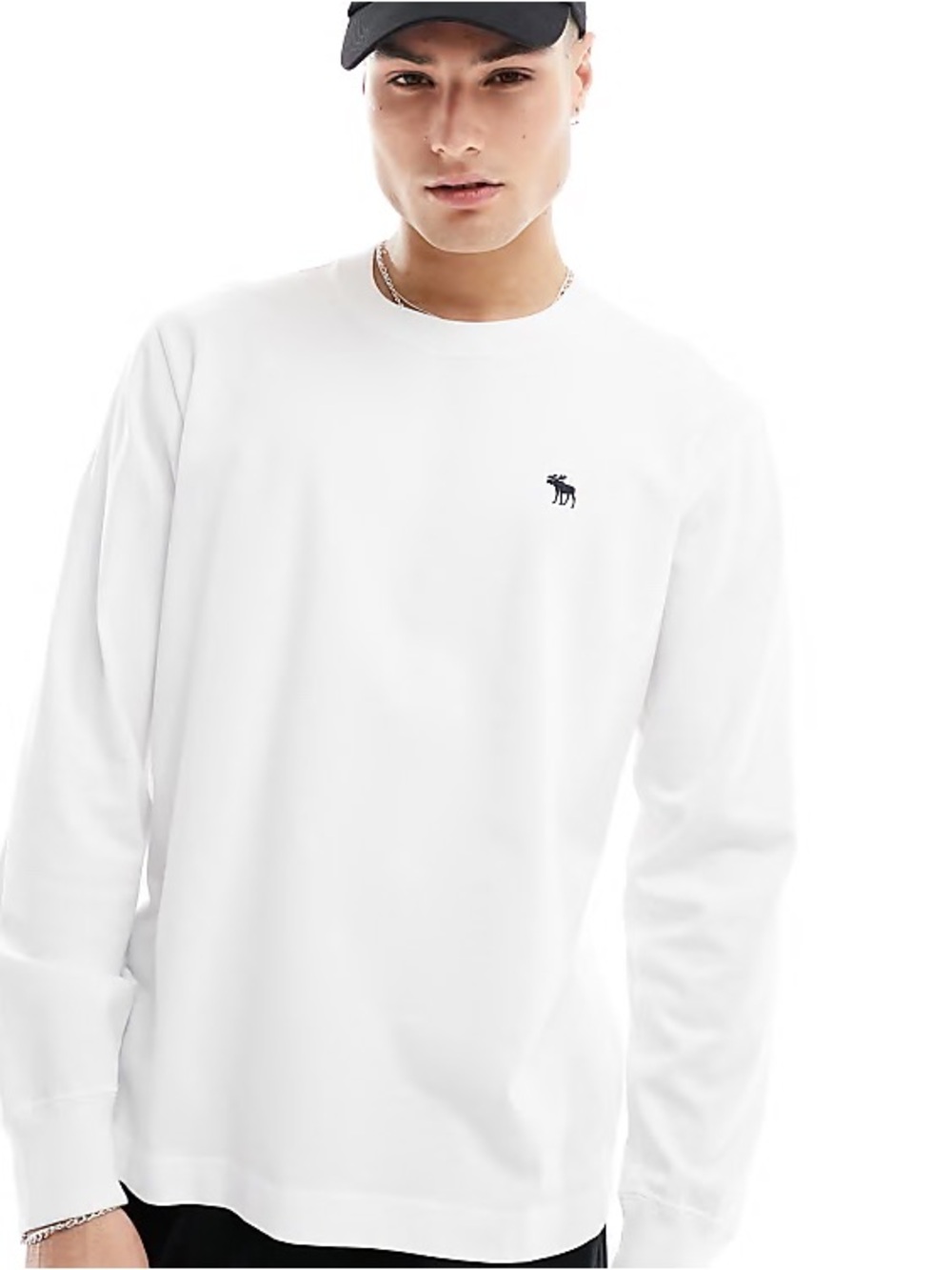 Abercrombie & Fitch Icon Logo Heavyweight Long Sleeve Mens Top Size XXL